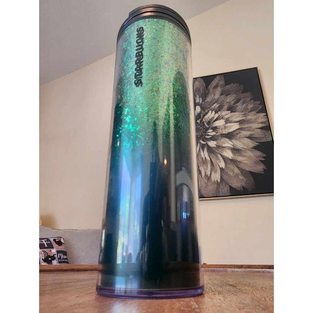 2019 Starbucks Green Glitter Tumbler 16oz